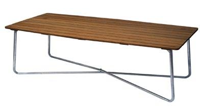 10138 Obehandlad teak med varmförzinkat stativ ca 14 000 kr 110x50 cm H 51 cm ca 11 kg 190x92 cm H 72 cm ca 34 kg