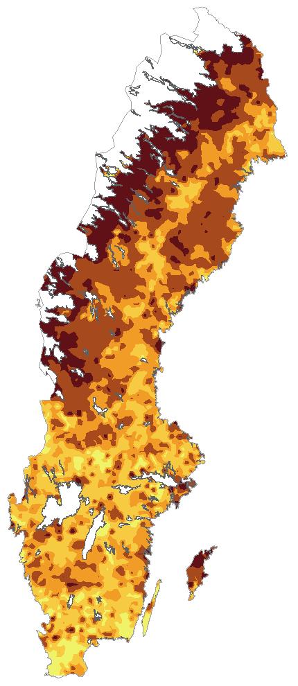 Andel produktiv skogsmark äldre än 80 år 0-9 10-19 20-29 30-50 50 - svante Claesson håller koll på landets skogsresurser.