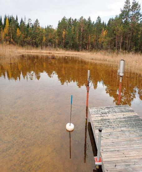 De sammanlagt elva temperaturmätarna installerades så att de alltid mätte vattentemperaturen 5 cm under vattenytan i respektive göl.