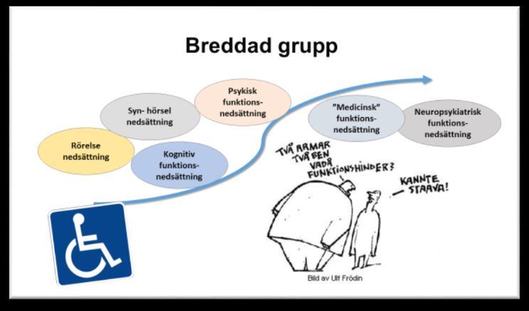 Bild 11 I dialogen med myndigheter möter vi fortfarande en förväntan om att det är de traditionella funktionsnedsättningarna som vi talar om och som är de som ska ges företräde.
