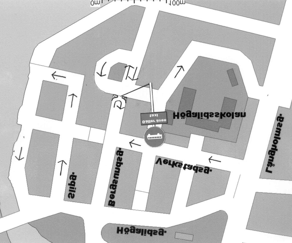 Bergsundsgatan vid Lindvallsgatan Bergsundsgatan är avstängd för motorfordonstrafik med undantag för buss och taxi på grund av närheten till Högalidsskolan.