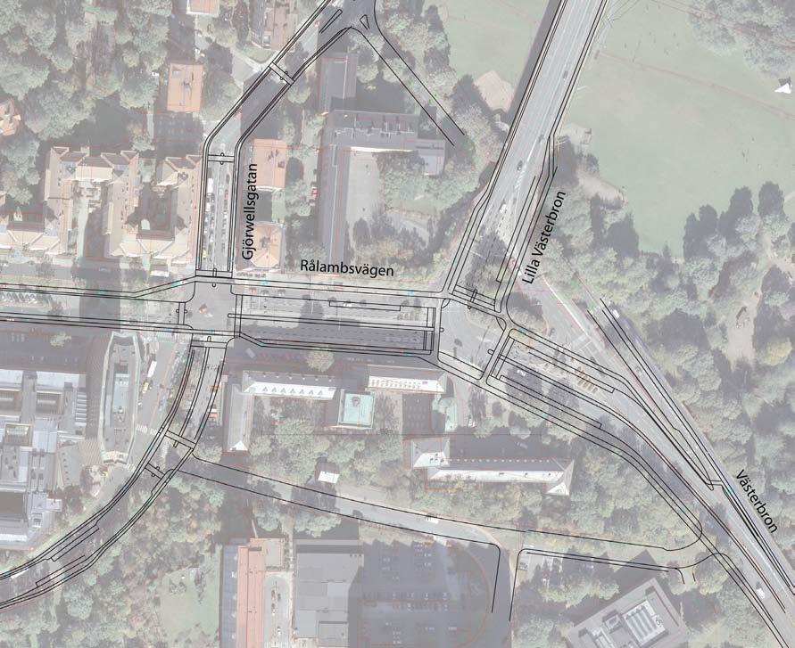 Trafiksimulering har gjorts för den nya utformningen av Västerbroplan och korsningen / Rålambshovsvägen, både alternativet med och utan Västerbronedfarten.