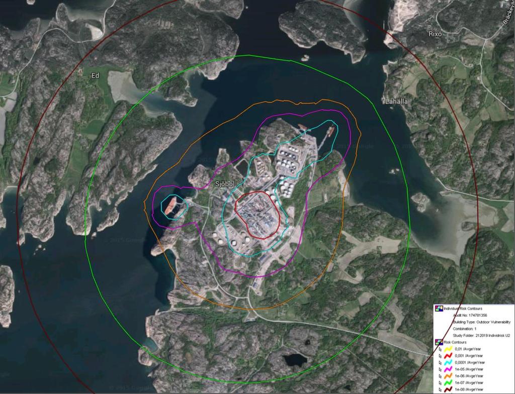 liknande inte finns medtagen i riskbilderna. Känslighetsanalyserna som är genomförda visar att QRA rapporten i sitt grundutförande troligen är konservativ.