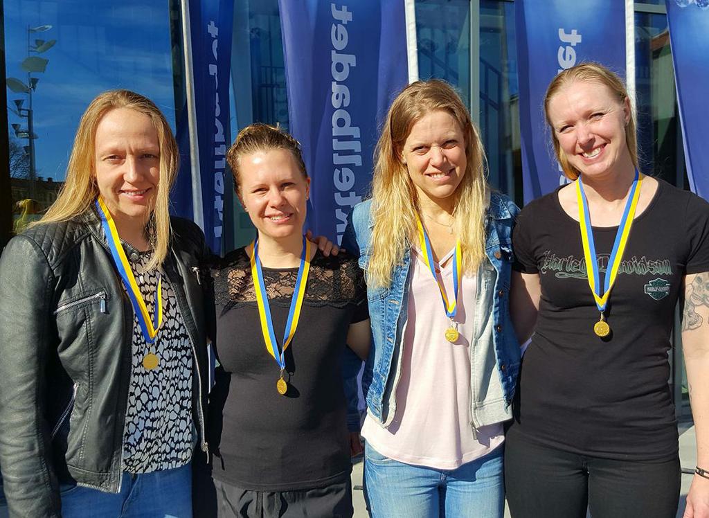 NKK Årsredovisning 2017 11 NKK MASTERS 2017 Träningsläger, Mallorca 2015 Olga Kosovskaya, Cattis Fahlén, Johanna Fyrk och Annika Svensson. Under året 2017 har Masters träning flutit på som den ska.