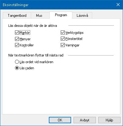 146 Programeko Programeko avgör vilka objekt som ska läsas när du navigerar och använder dina program.