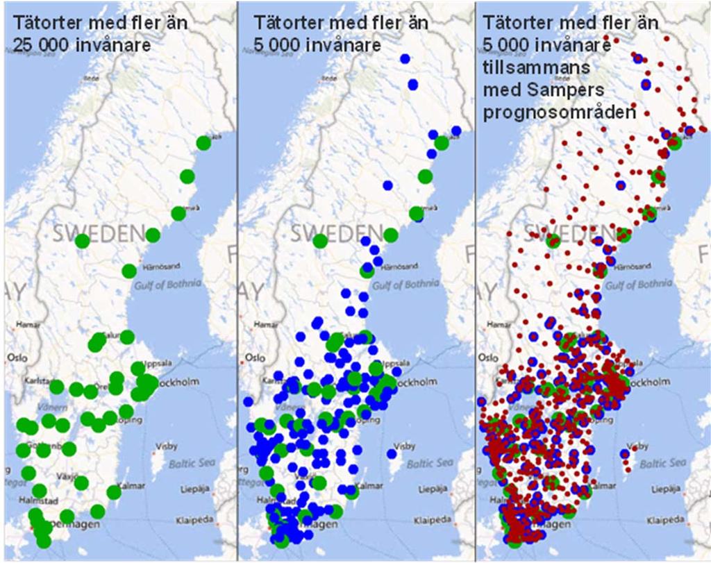 63 dagens version. Antalet områden skulle snarare bli något färre än de 683 områden som finns i den nuvarande modellen.