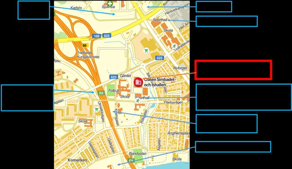 Parkering- och kör hänvisning Det byggs för fullt i Kungälv. I det kvarter ishallen Oasen ligger samt i närliggande områden, är det en byggarbetsplats.