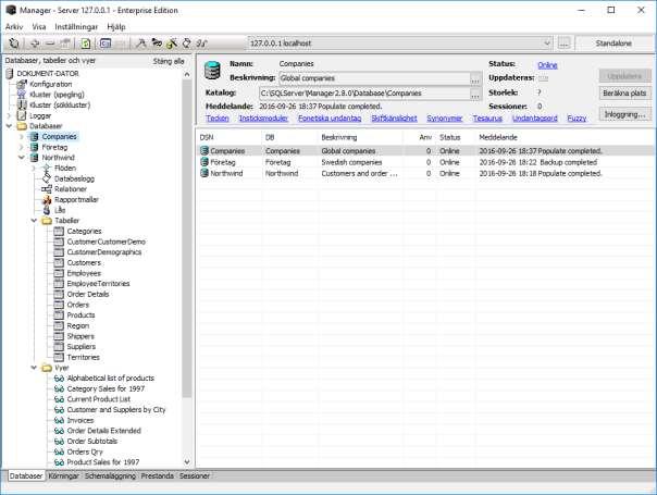 Kapitel 3 Översikt Boolware Manager I Boolware systemet ingår ett grafiskt verktyg, med vars hjälp Boolware Index Server kan konfigureras och underhållas.