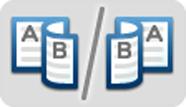 Använda olika funktioner > Funktioner Kopiera Skriver ut 1-sidiga original till 2-sidiga dokument, eller 2-sidiga original till 1-sidiga dokument.