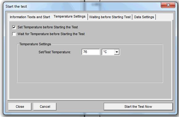 3.6 MSCR test Template för MSCR tillhandahölls också av Nynas AB. MSCR-testet består av färre intervall och körs endast på en temperatur som sätts innan testet startas.