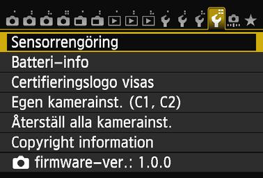 3 Manuell sensorrengöringn Damm som inte tagits bort med den automatiska sensorrengöringen kan tas bort manuellt med exempelvis en gummiblåsa.