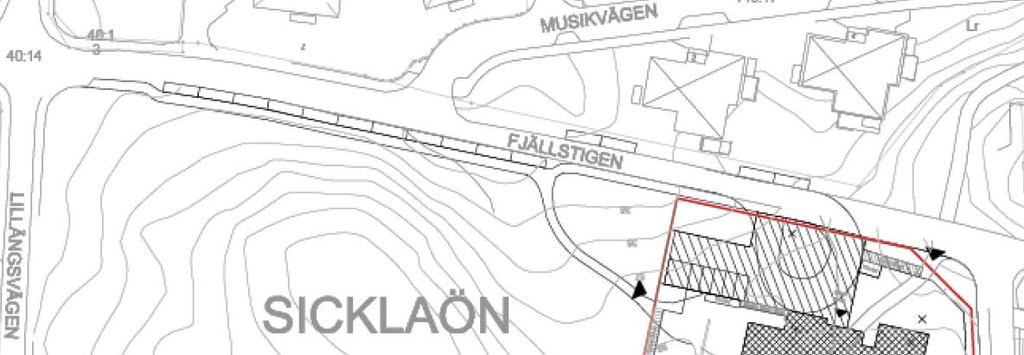 Planbeskrivning Lillängens förskola 10 (17) den nya detaljplanen. För att minska störning för omkringboende föreslås in-/ och utfartsförbud längsmed Stationsvägen.