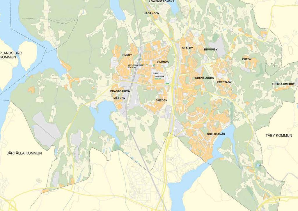 HÅLLBAR TILLVÄXT Pågående samhällsprojekt Lagakraftvunna detaljplaner under 2017 är bland annat Järnvägsparken samt i Fyrklövern Västra Vilunda, Drabanten respektive Dragonvägen väst.
