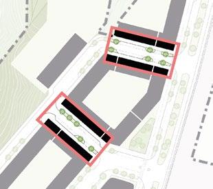 Lokalgator: Rummets utsträckning och relation till omgivningen samt vypunkt för illustration på motstående sida.