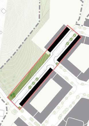 Lokalgatan vid Naturparken Lokalgatan vid Naturparken ingår i det offentliga gatunätet men är också en del av den nära boendemiljön, med en mer intim och småskalig utformning där fotgängare och