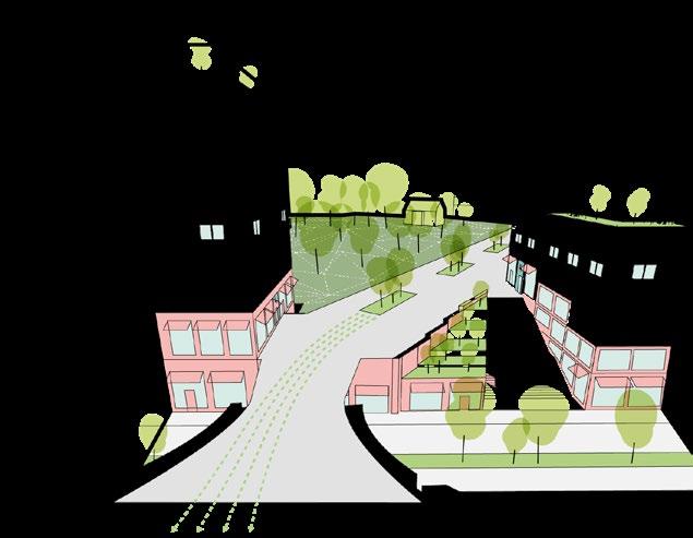 Platsen vid södra brons västra sida Offentlig karaktär Avläsbara huskroppar Varierat uttryck 10 respektive 7 våningar Liten entréplats till parken Accent i 10 våningar