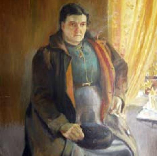 Gård, Tyresö 1885. Kvarntäppan ägs då av Emilia Augusta Dahlström, handelsidkare på Stenhamra, och där bor också brodern Otto Wilhelm med familj. Emma Hessling, porträtt av Hjalmar Nyholm.