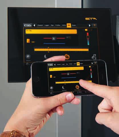 SERVICE Du kan styra pannan på samma sätt via smartphone, dator eller surfplatta som du gör via touch displayen.