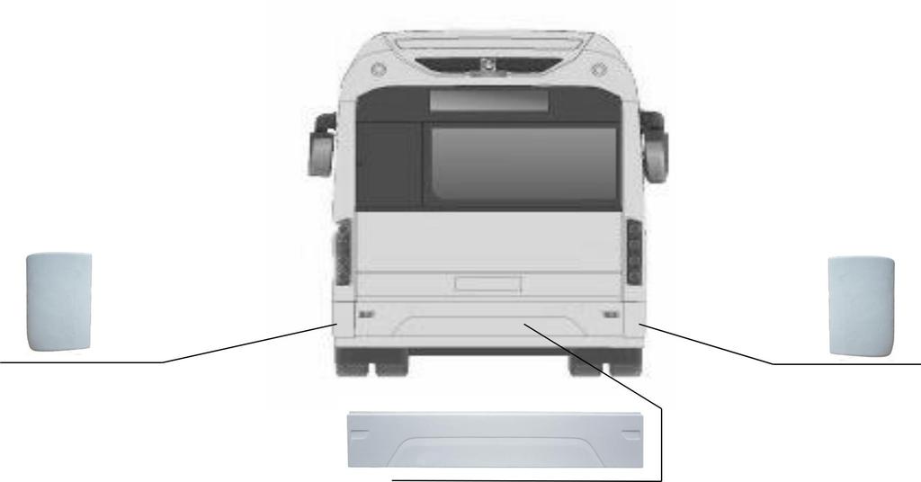 KAROSSERIDETALJER VOLVO 7900 Vänster Kofångare Bak