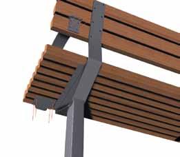 Specifikationer/ F Gjut fast stativen med betong. Avsluta gjut- - ningenmed en avrundning ca 5 cm under U18-48 soffa ek/grå. U18-49R soffa ek/grå med armstöd. färdig marknivå.