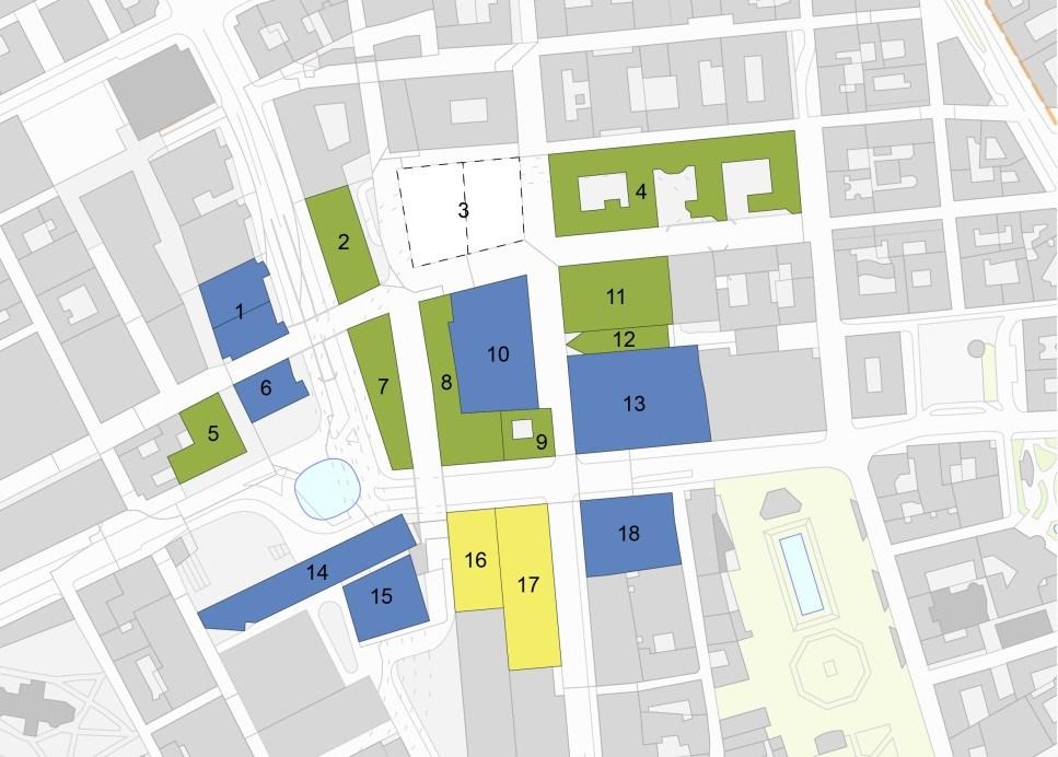 Sida 14 (47) Kulturhistorisk klassificering enligt Stockholms stadsmuseum, för byggnader inom och närmast i anslutning till planområdet 1.