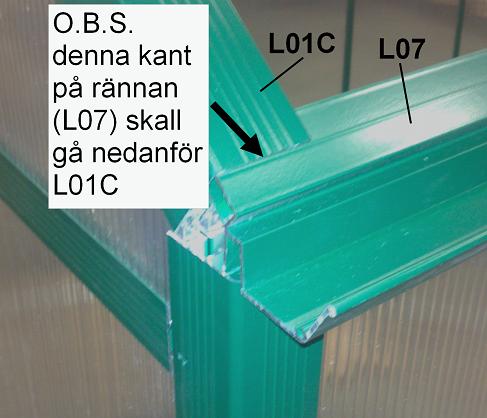 Del Nr. Ant. L0A 6 L0B 6 L05C 4 L06 L07 L08B S0 M6x0 M0 70 M6 70 W08 W04 4 W05 4 Kapitel 6) Montering långsidor Till detta moment krävs det minst två personer men underlättar om man är fler.