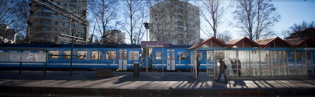 Förberedande arbeten vid Roslags Näsby station Markarbeten och ledningsomläggningar inom järnvägsområdet.