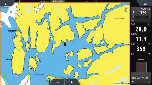 Panorera plottern i valfri riktning. Tryck på ett objekt om du vill se information om objektet. Waypoints ¼¼ Obs!