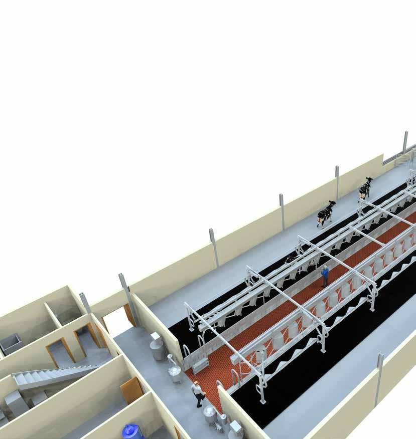 DeLaval herringbone HDHB The heavy-duty parlour with optimum cow positioning and