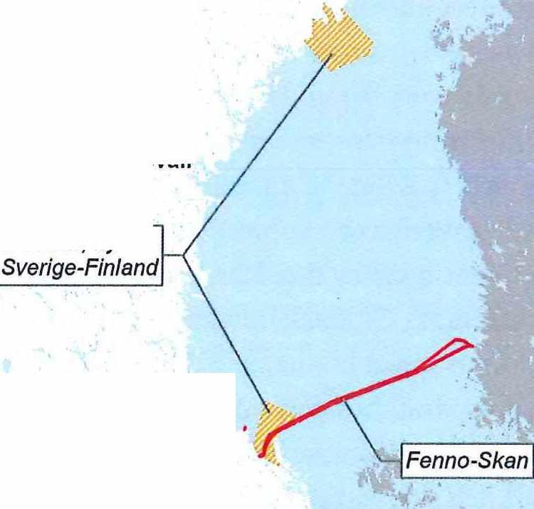 Östersund Sundsvall Utredningsområden, ny förbindelse Falun Gävle Karlstad Örebro Linköping Kartan visar Svenska kraftnäts befintliga internationella elöverföringar