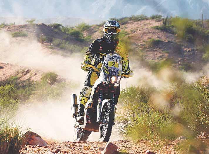 ETAPA Tupiza-Oruro, 692 km, meraný úsek 447 km - MOTOCYKLE: 1. Sunderland (V. Brit./KTM) 2:21:54, 2. Van Beveren (Fr./Yamaha) +7:19, 3. Pedrero García (Šp./Sherco TVS) +9:31,...39. Svitko +48:53.