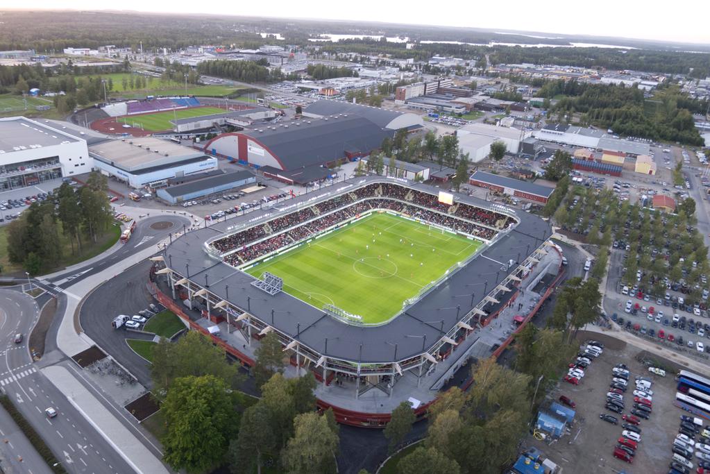 Myresjöhus Arena har stått värd för flera landskamper i fotboll och är Östers IF:s hemmaarena. År 2013 spelades flera matcher av UEFA Dam-EM här.