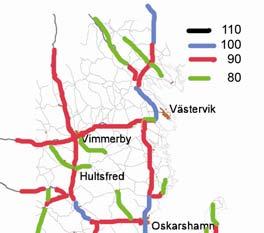 Samråd 2009-07-01 17(71) 5 Övriga planeringsförutsättningar 5.1 Vägverkets hastighetsöversyn Under 2008 har Vägverket infört nya hastighetsgränser på de större vägarna.