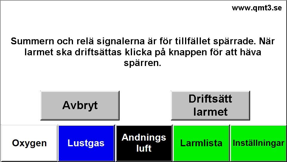 Så länge som spärren är aktiv kommer röda lysdioden på panelen lysa. Följ denna instruktion för att driftsätta larmet.