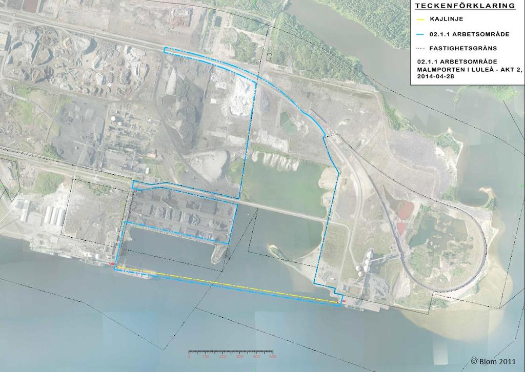 Geografisk avgränsning Området för planerade verksamheter där miljöpåverkan i huvudsak studerats avgränsas av arbetsområdet enligt figur 2.2.3.1.