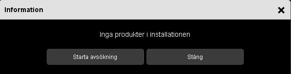 5. SÖKA PRODUKTER I det här avsnittet kommer alla produkter som är anslutna till KNX-systemet att listas och identifieras av konfigurationsverktyget. 5.