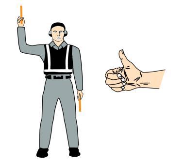 Rör den vänstra armen neråt från en vertikal position ovanför huvudet till horisontalläge.