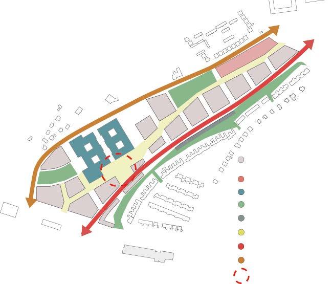 Programförslag Bebyggelse Den nya stadsdelen bedöms kunna rymma cirka 1 100 bostäder i olika upplåtelse- och bostadsformer.