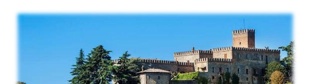 Mitt i Emilia Romagnas böljande landskap, mellan Parma och Salsa Maggiore Terme, på en höjd med bedårande utsikt ligger det medeltida slottet Tabiano.