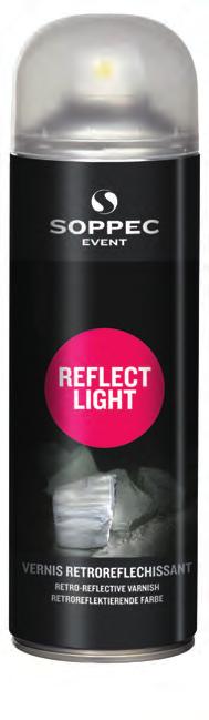 REFLECT LIGHT REFLECT LIGHT är en lack i sprayform med återreflekterande effekt. Den reflekterar ljuset från en ljusstråle i mörkret (ficklampa, strålkastare på fordon etc.
