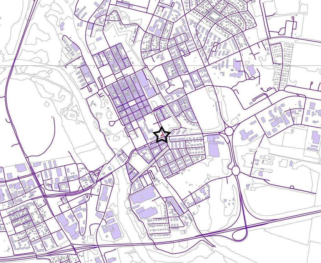 Figur 1. Skånes kommuner med Kristianstad kommun och stad markerat.