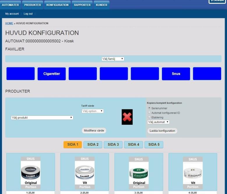 18 October 2017 Sida 9 av 13 D6 Huvudmeny konfiguration Välj Kiosk och tryck OK.