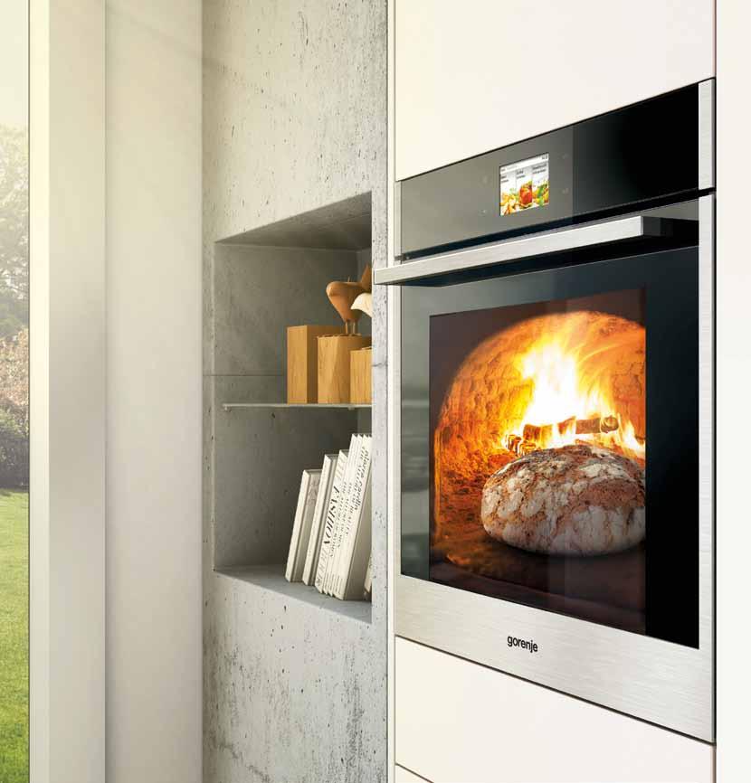 DESIGNAD SOM EN STENUGN Ugnar Varje Gorenje-ugn kan göra underverk. Flera tusen processer sker inne i ugnen och de kontrolleras och koordineras perfekt för att resultatet ska bli perfekt.