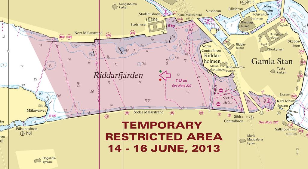 Nr 448 8 Sweden. Lake Mälaren and Södertälje kanal. Stockholm. Bay of Riddarfjärden. Powerboat racing contest. Temporarily restricted area.