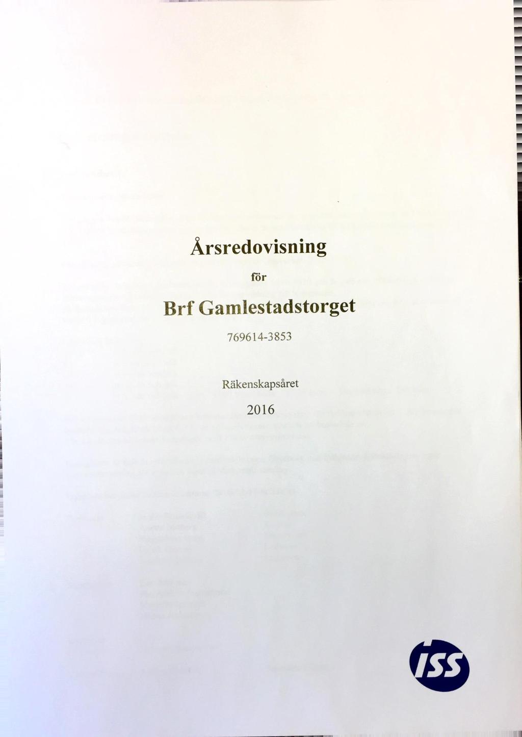 Årsredovisning för Brf