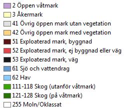 2.9 Legender Vid nedladdning av data via Naturvårdsverkets publika nedladdningstjänst så följer det