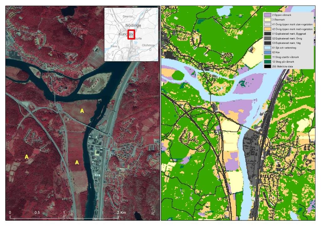 LANTMÄTERIET, GEODATASAMVERKAN Figur 17. NMD överskattar öppna våtmarker på bekostnad av friska gräsmarker (Övrig öppen mark med vegetation).