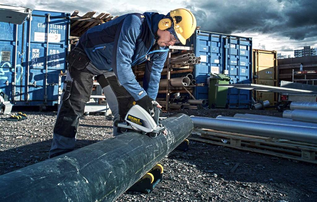 PipeCut P400 BATTERY Arbete på dikeskanten VIKT SÅGKAPACITET MAX RÖRVÄGG LÄMPLIG FÖR BATTERI 7 KAPA KAPA OCH FASA PLAST- 25 MM 22 MM