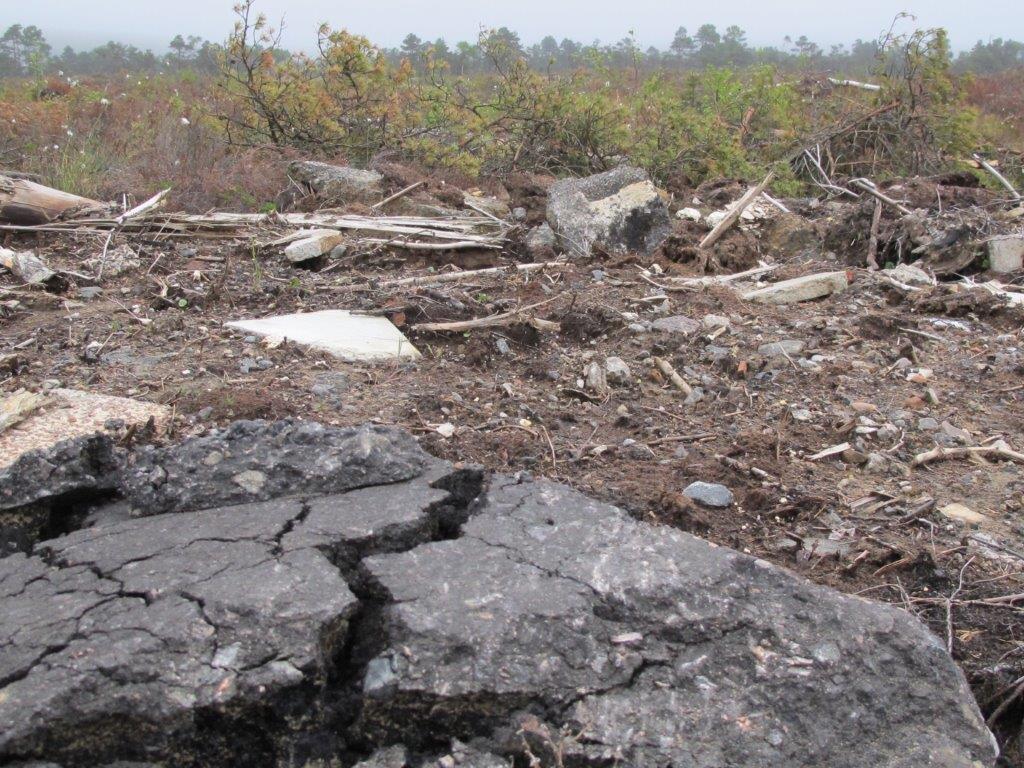 2013-06-03, Dumpning av asfalt har utförts på mossen