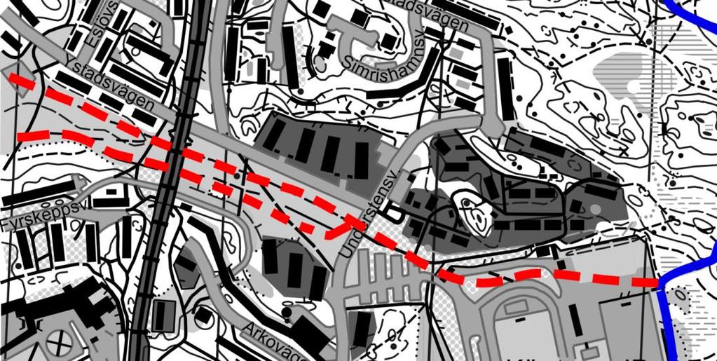 3.1.5 Nytorpsgärde Med tanke på anslutningsmöjligheterna, och det stora upptagningsområdet från Sandsborg/Dalens sjukhus, Nytorp, Kärrtorp och Björkhagen, skulle en pistning av Nytorpsgärde från